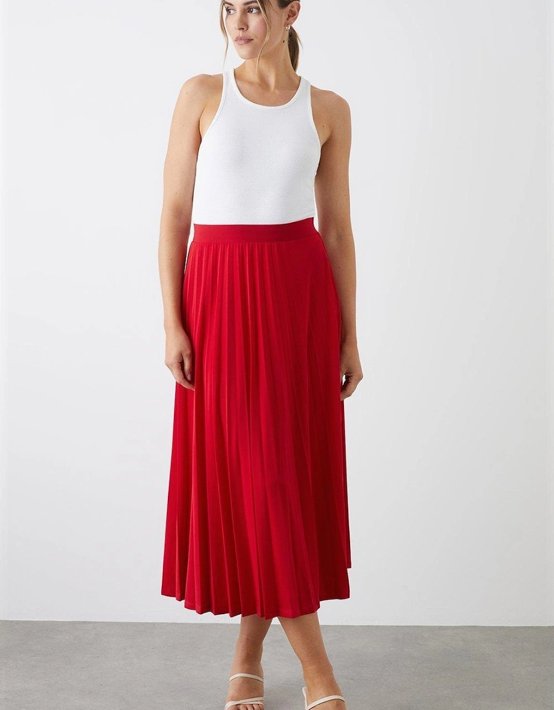 Womens/Ladies Pleated Midi Skirt, 2 of 1