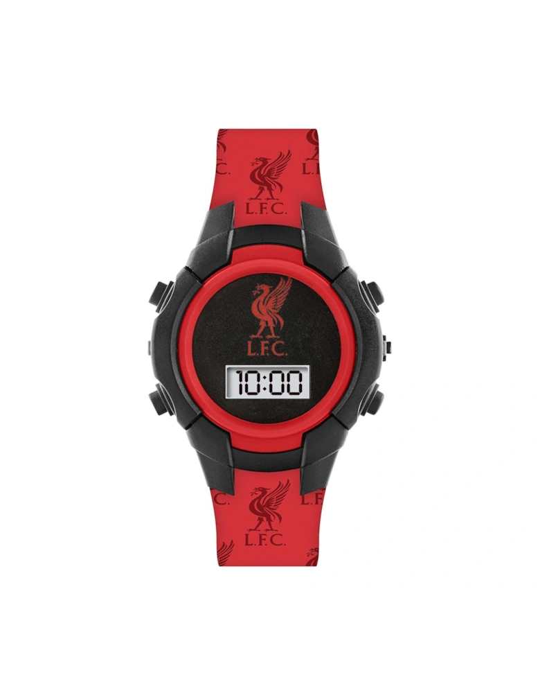 Official Liverpool Football Club Red and Black Flashing Watch