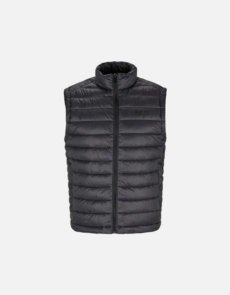 Mens Chest Logo Puffer Gilet Black