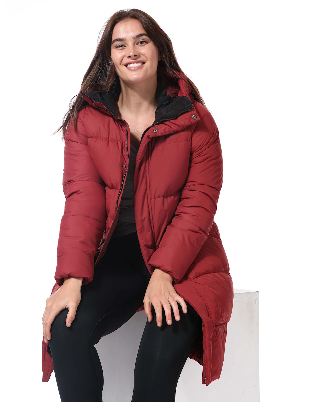 Womens Combust Reflect Long Down Jacket