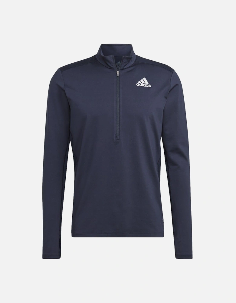 Mens Own The Run Half Zip Long Sleeve Top