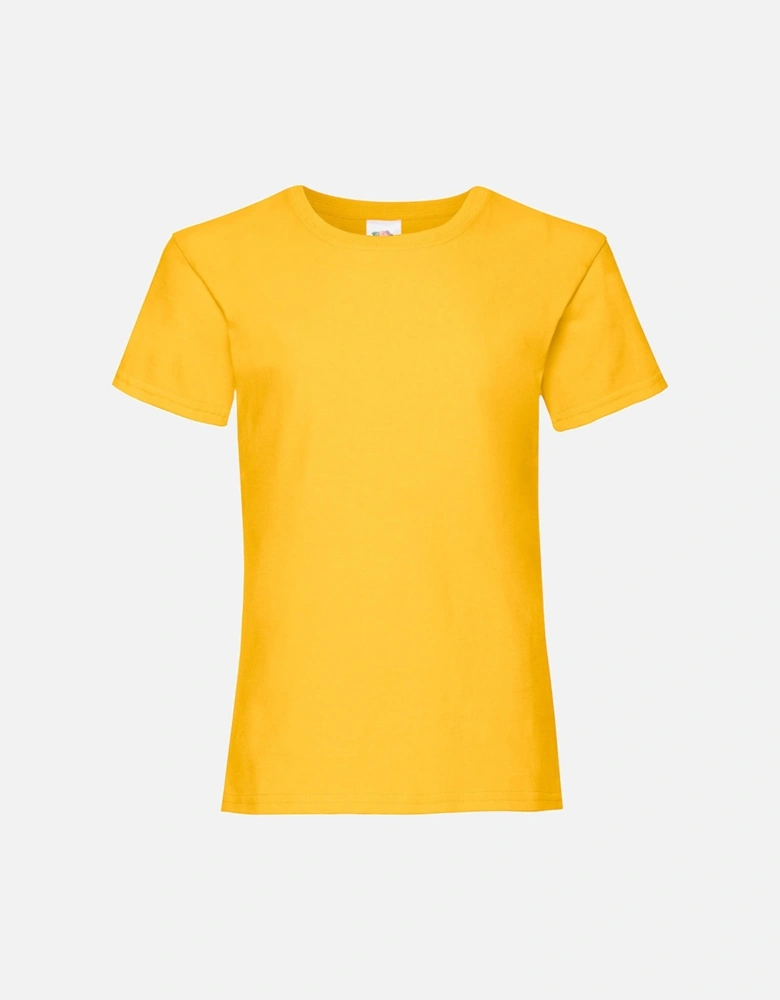 Girls Childrens Valueweight Short Sleeve T-Shirt (Pack Of 5)