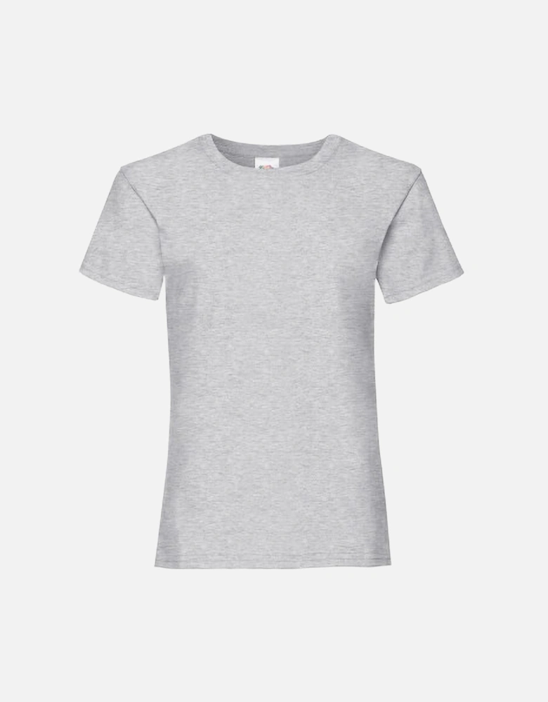 Girls Childrens Valueweight Short Sleeve T-Shirt (Pack of 2)