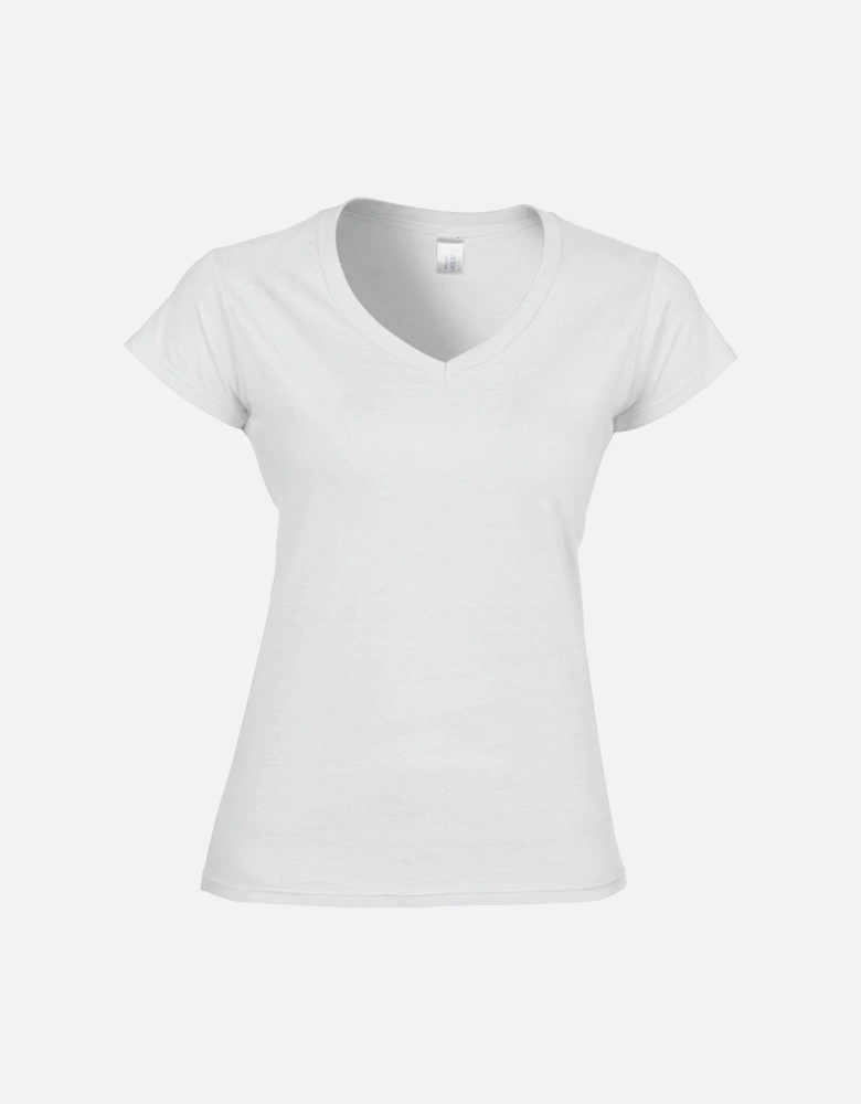 Ladies Soft Style Short Sleeve V-Neck T-Shirt