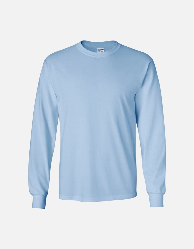 Mens Plain Crew Neck Ultra Cotton Long Sleeve T-Shirt