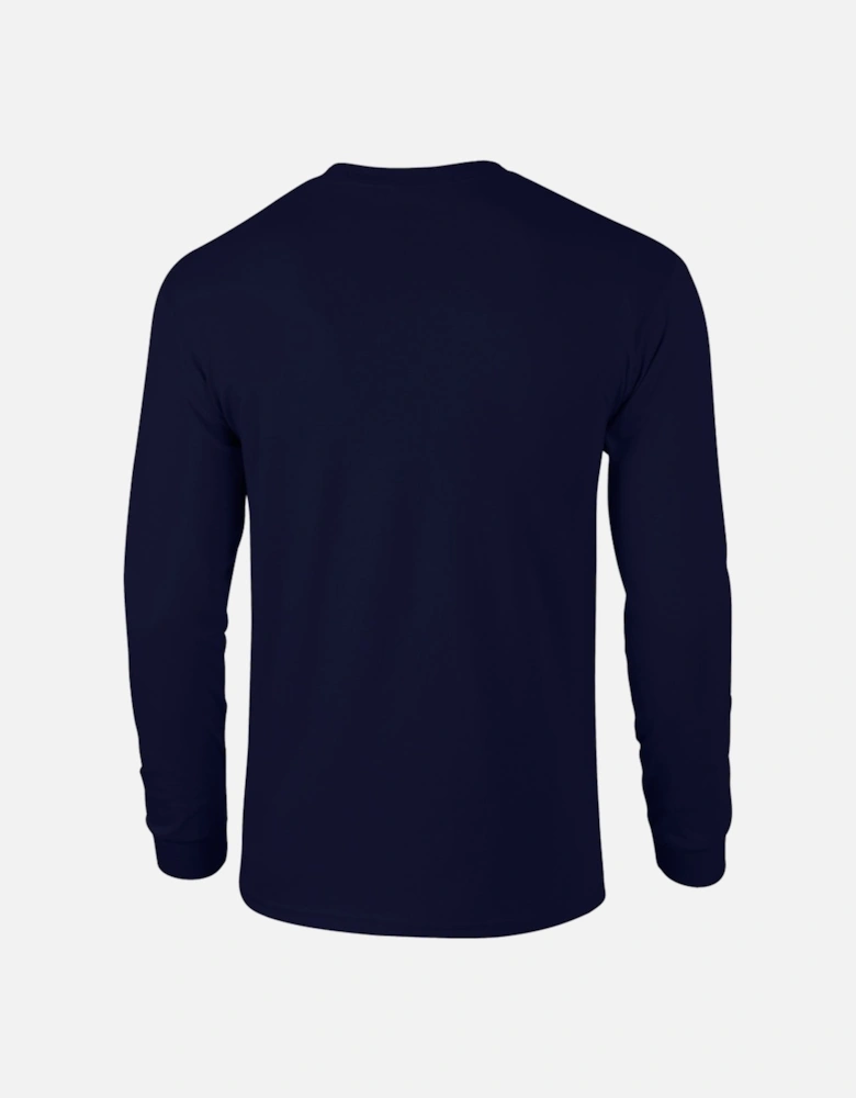 Mens Plain Crew Neck Ultra Cotton Long Sleeve T-Shirt