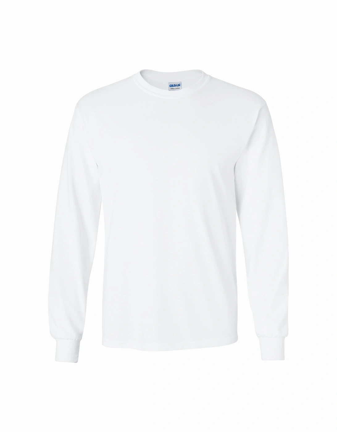 Mens Plain Crew Neck Ultra Cotton Long Sleeve T-Shirt