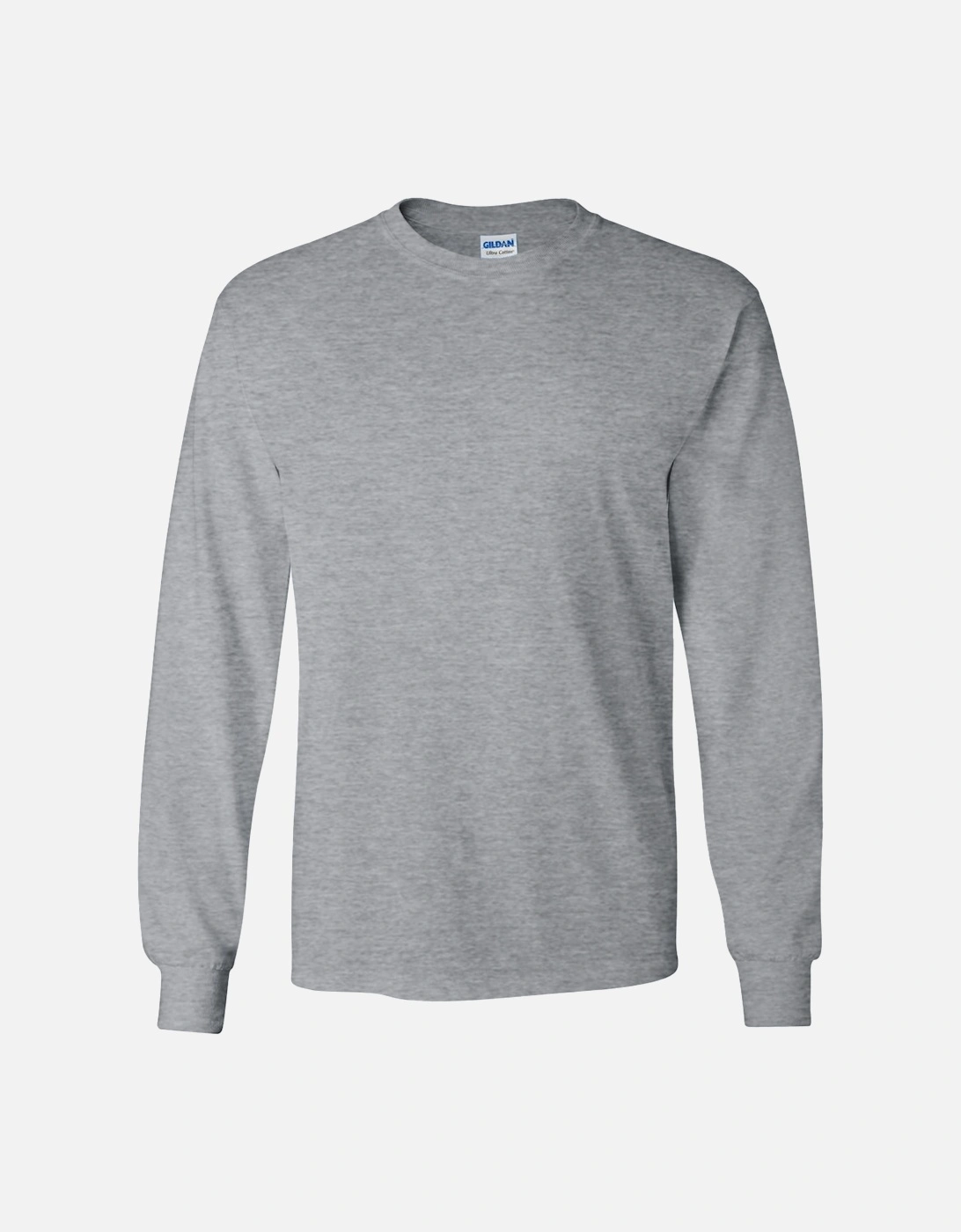 Mens Plain Crew Neck Ultra Cotton Long Sleeve T-Shirt, 6 of 5