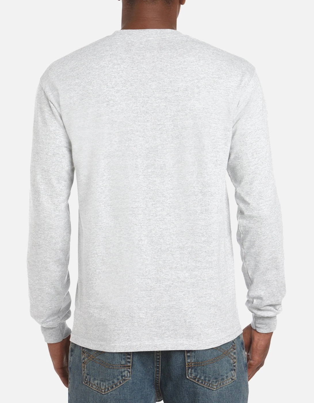 Mens Plain Crew Neck Ultra Cotton Long Sleeve T-Shirt