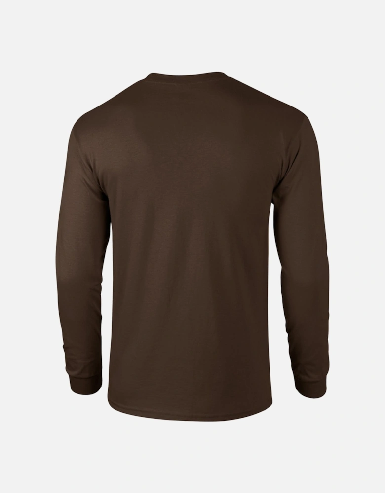 Mens Plain Crew Neck Ultra Cotton Long Sleeve T-Shirt