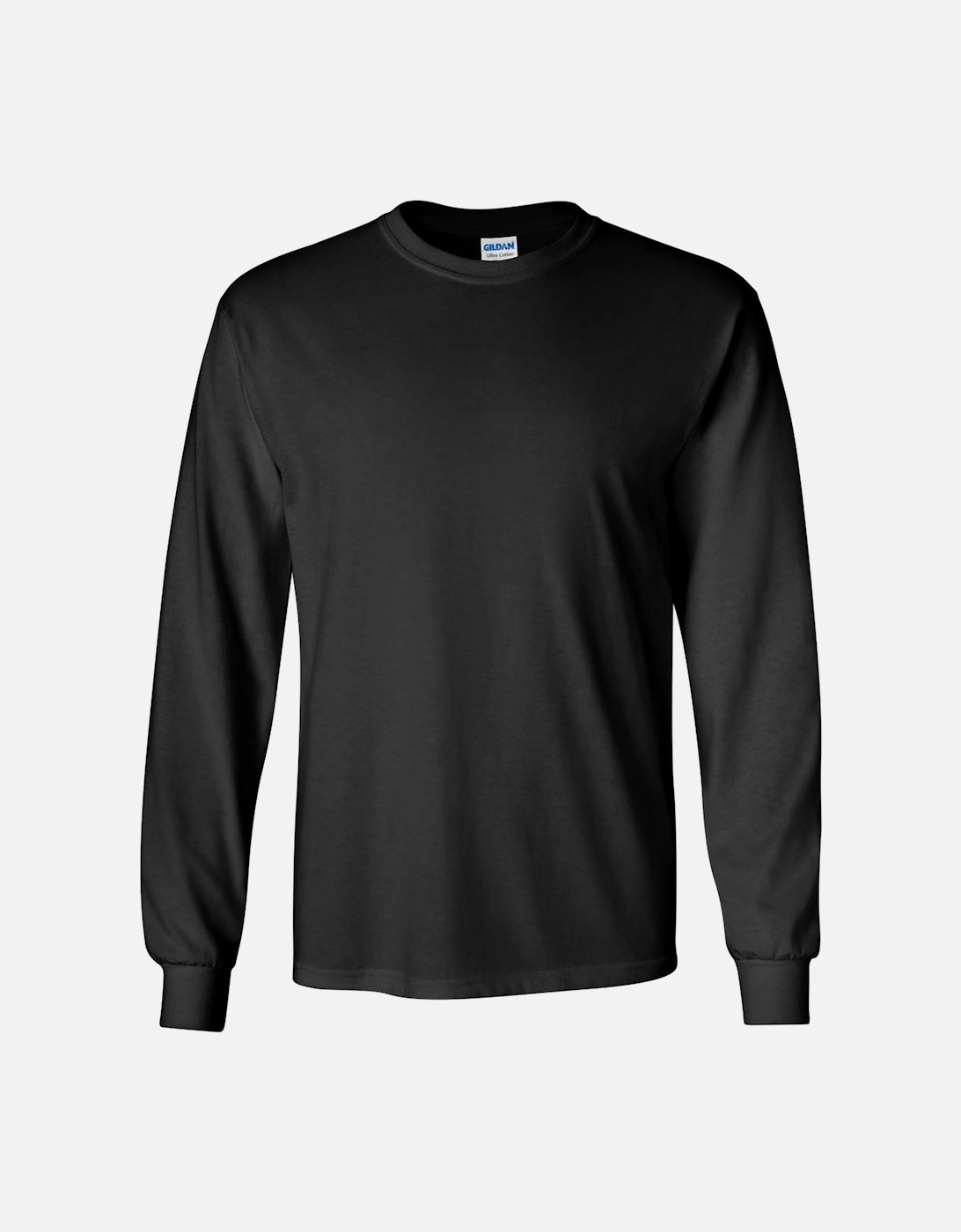 Mens Plain Crew Neck Ultra Cotton Long Sleeve T-Shirt, 4 of 3