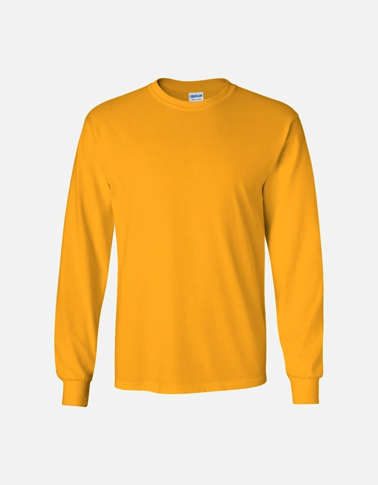 Mens Plain Crew Neck Ultra Cotton Long Sleeve T-Shirt