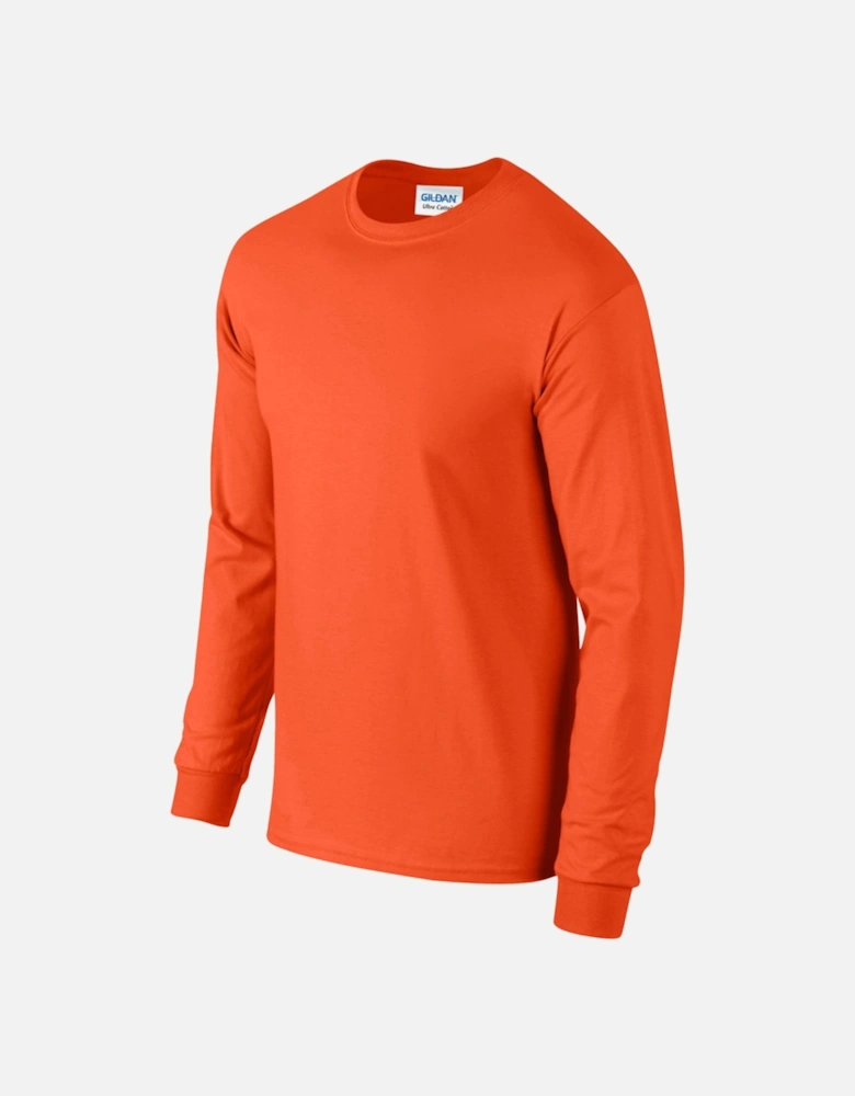 Mens Plain Crew Neck Ultra Cotton Long Sleeve T-Shirt