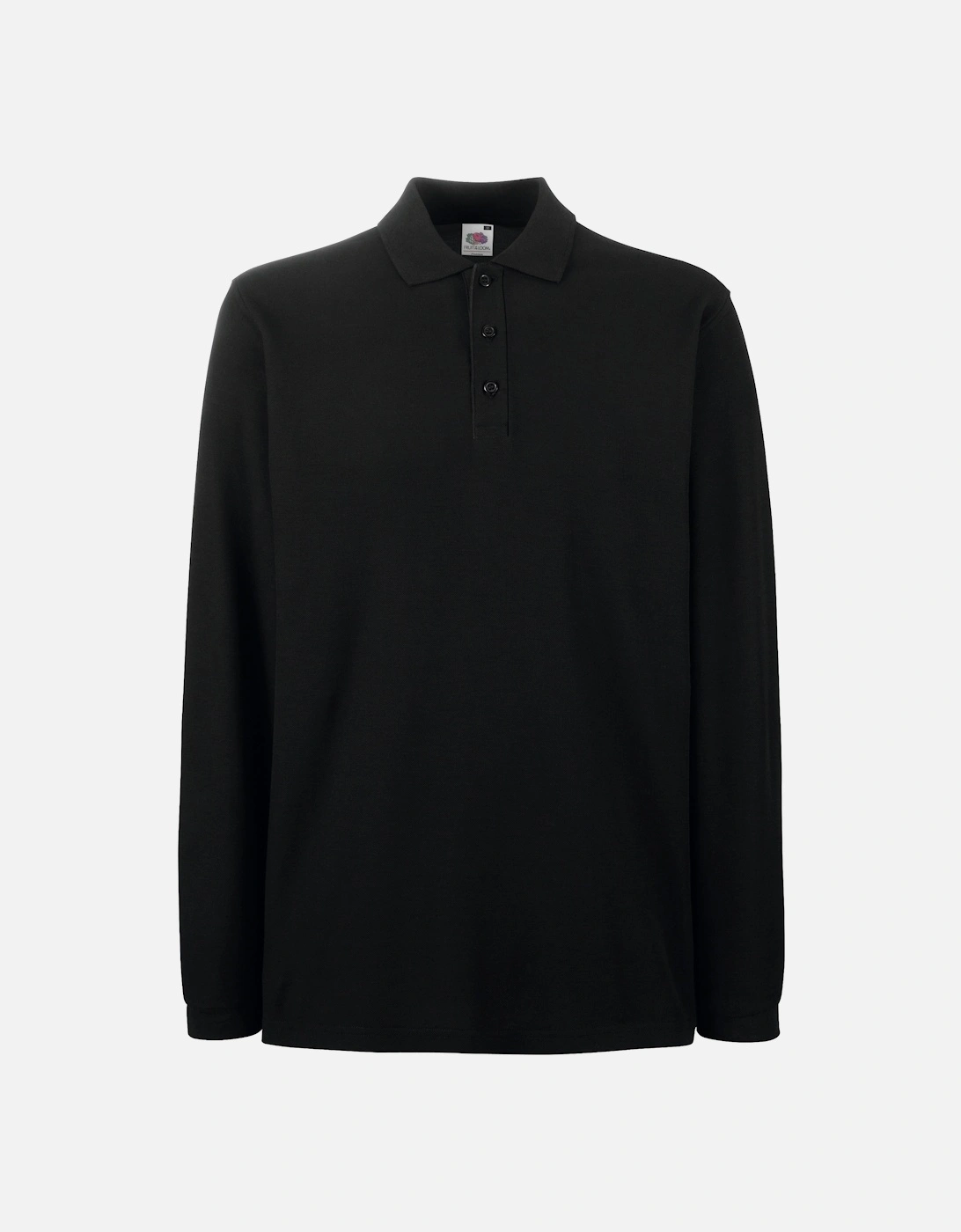 Mens Premium Long Sleeve Polo Shirt, 3 of 2