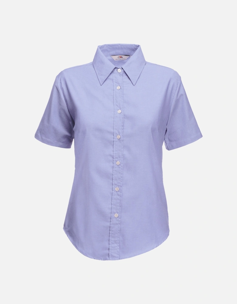 Ladies Lady-Fit Short Sleeve Oxford Shirt