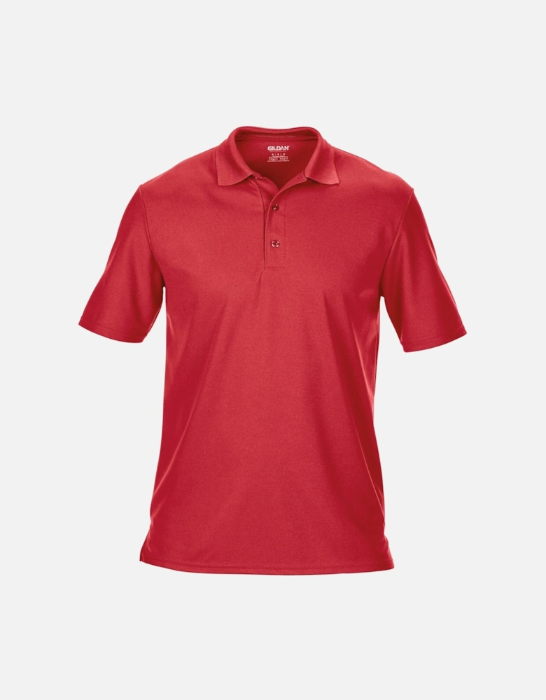 Mens Performance Sport Double Pique Polo Shirt