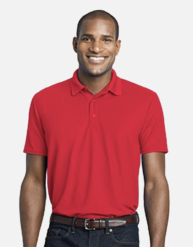 Mens Performance Sport Double Pique Polo Shirt