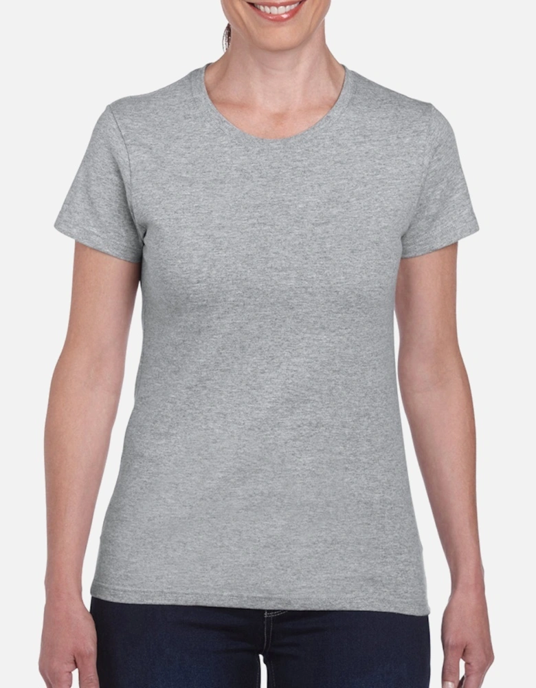 Ladies/Womens Heavy Cotton Missy Fit Short Sleeve T-Shirt