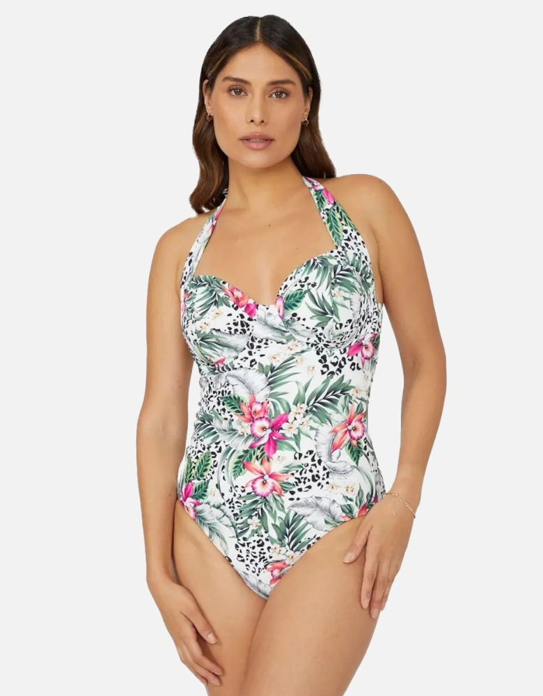 Womens/Ladies Jungle Underwired One Piece Swimsuit