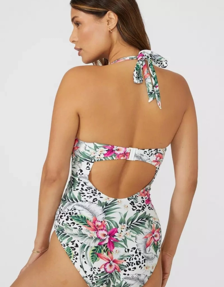 Womens/Ladies Jungle Underwired One Piece Swimsuit