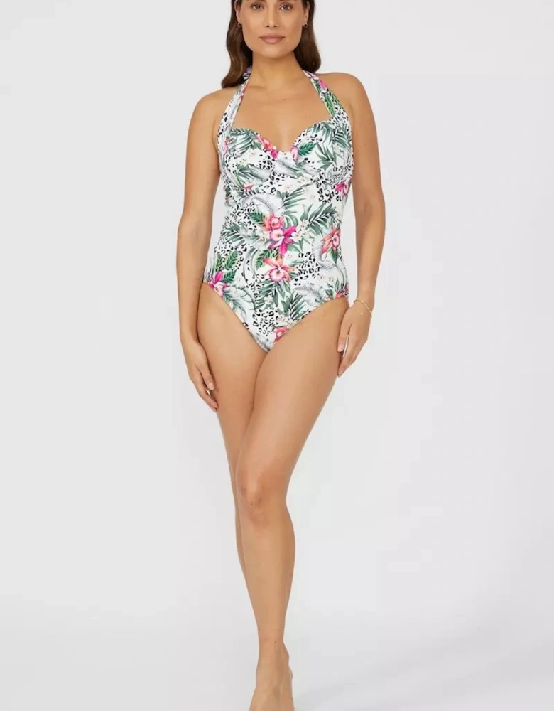 Womens/Ladies Jungle Underwired One Piece Swimsuit