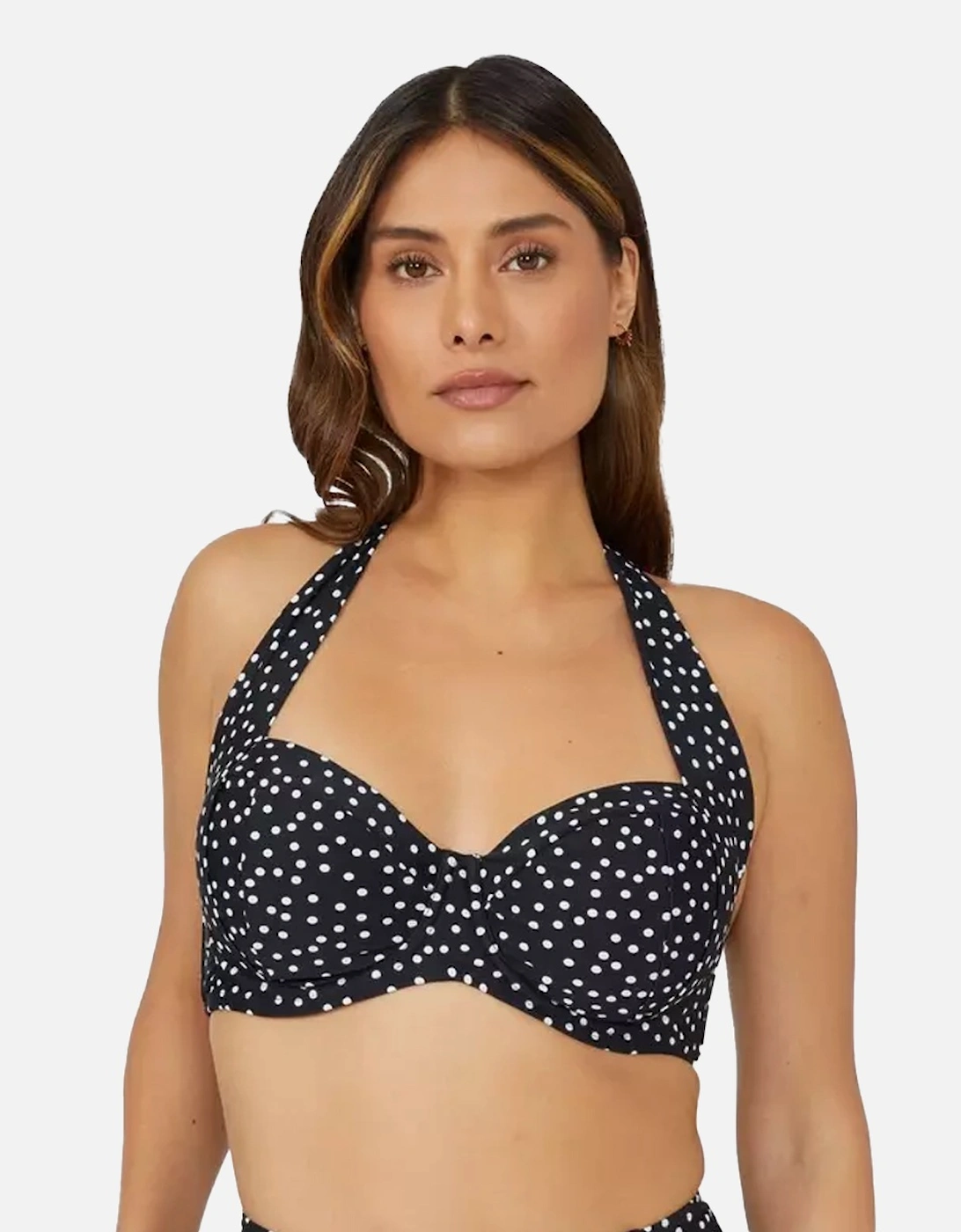Womens/Ladies Spotted Non-Padded Bikini Top, 6 of 5