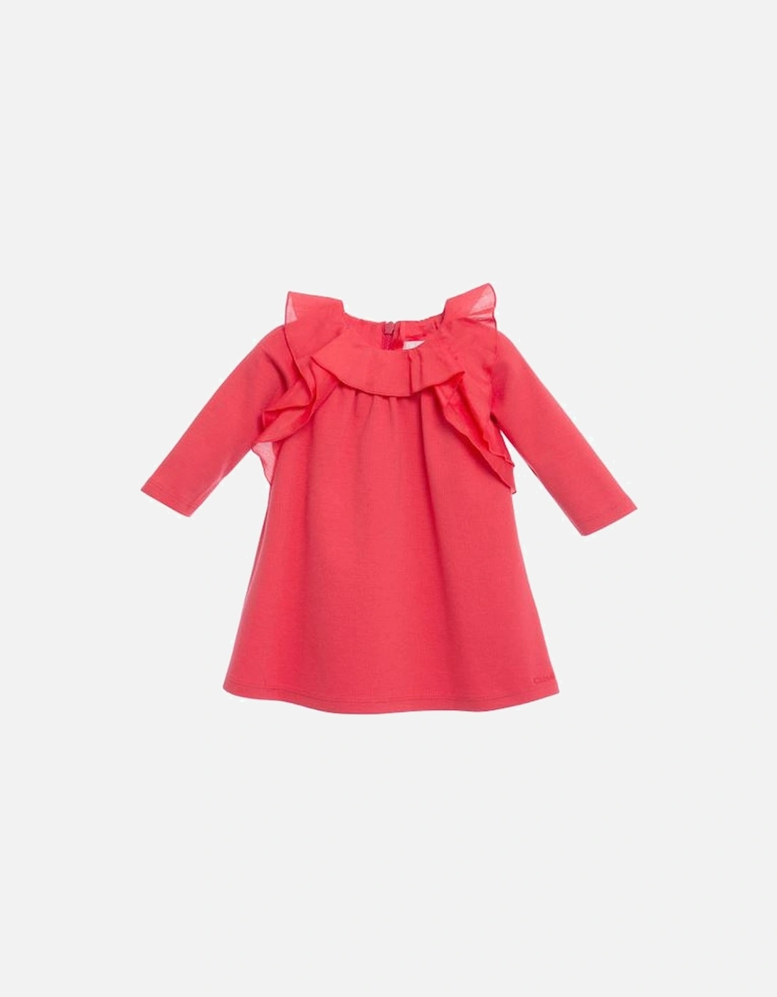 Baby Girls Red Ruffle Dress, 2 of 1