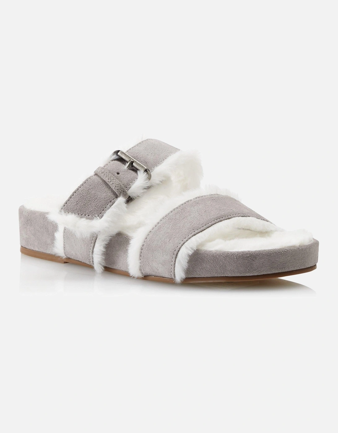 Ladies Waverly - Furry Double Strap Slippers, 7 of 6