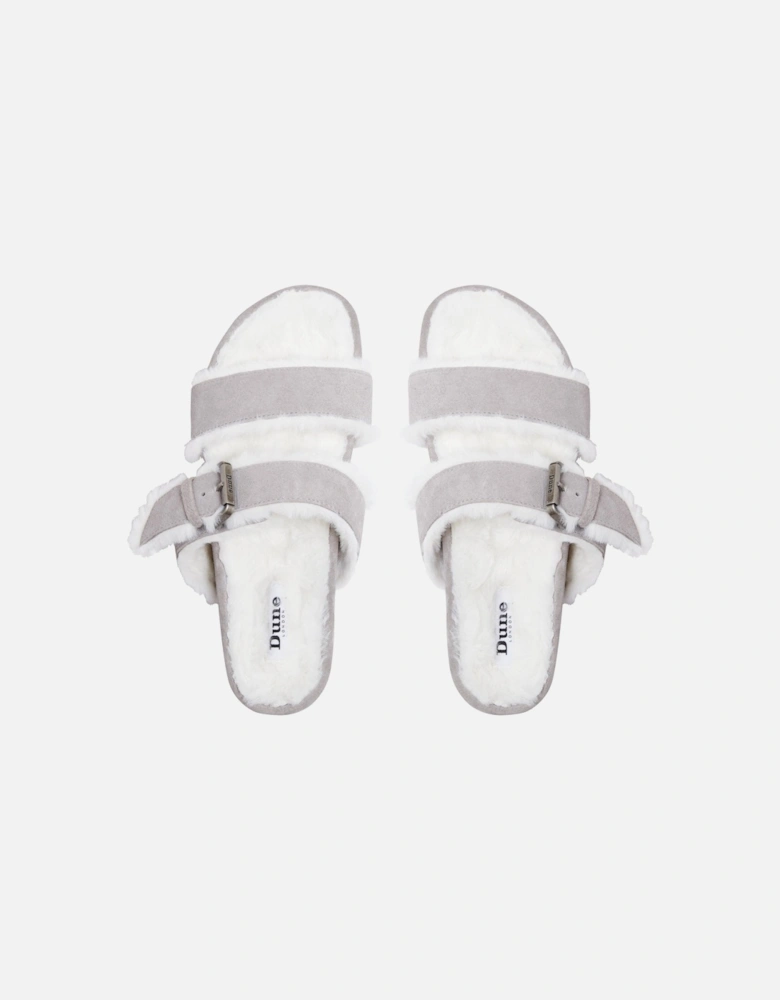Ladies Waverly - Furry Double Strap Slippers