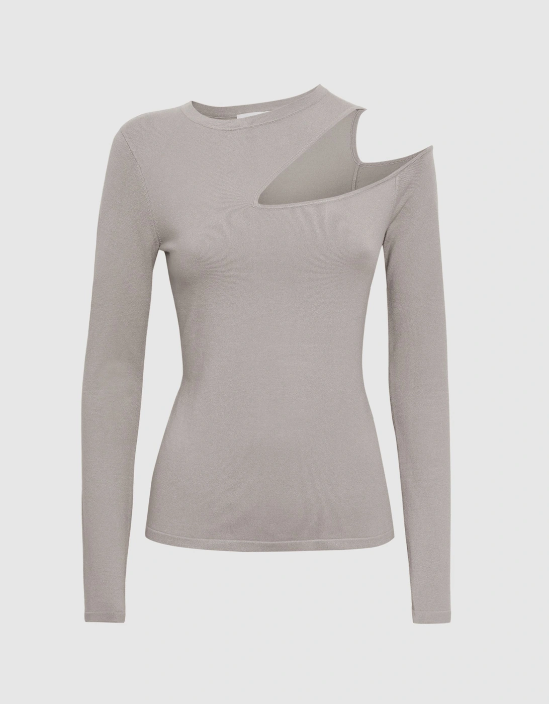 Fitted Cut-Out Long Sleeve Top, 2 of 1