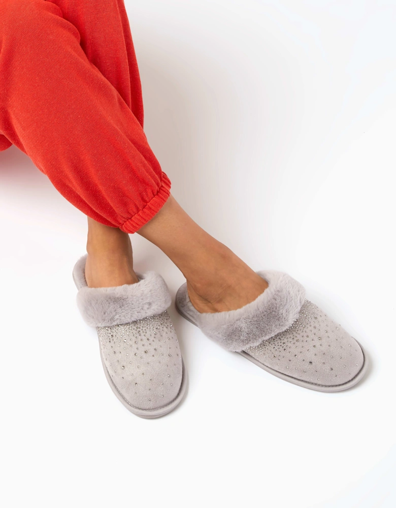 Ladies Snoozes - Warm Lined Mule Slippers