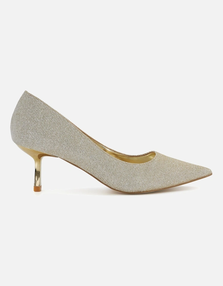 Ladies Anastasias - Chrome-Plated-Heel Court Shoes