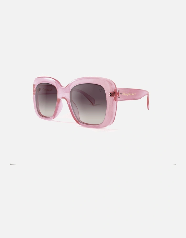 Oversized 'Montserrat' Square Sunglasses in Pink