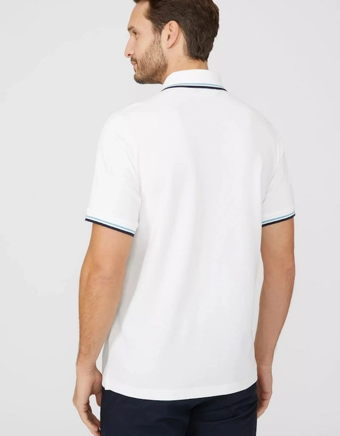 Mens Pique Tipped Polo Shirt