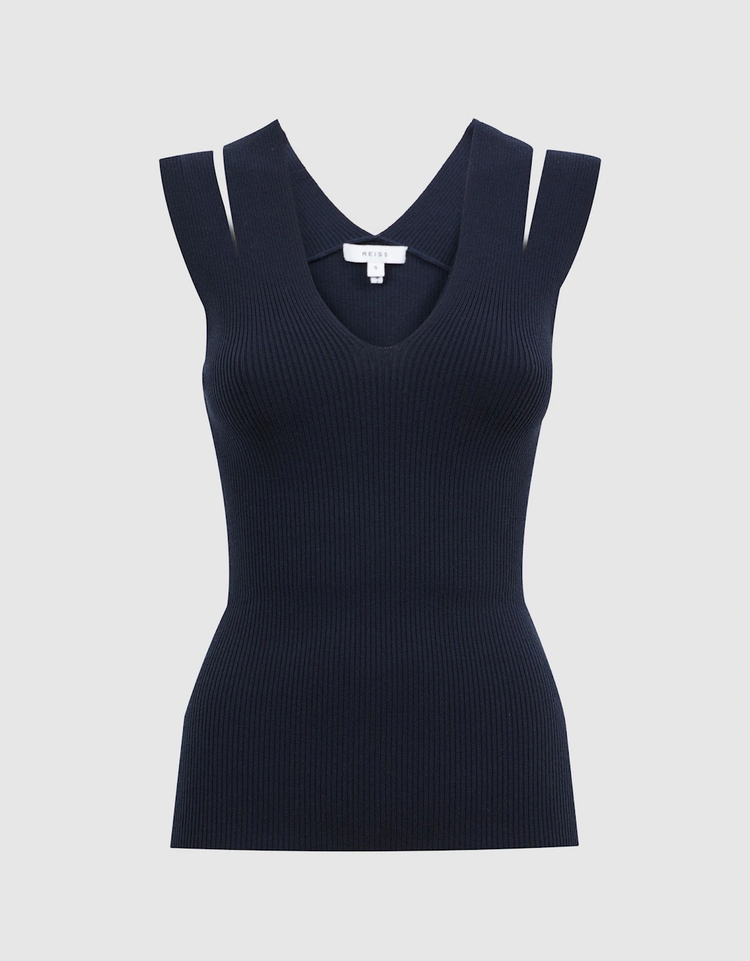Fitted Sleeveless Knitted Vest, 2 of 1