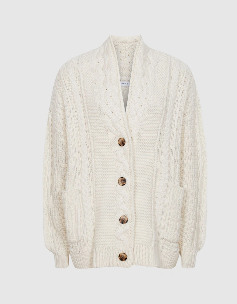 Shawl Collar Cashmere Blend Cardigan