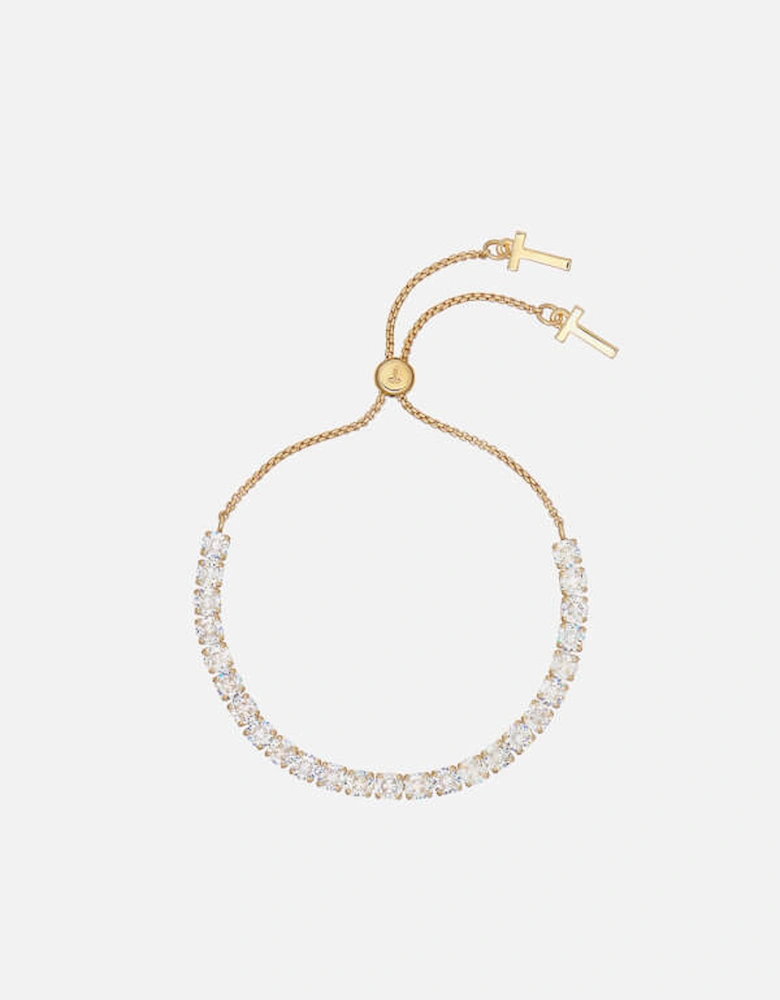 Women's Melrah: Icon Crystal Slider Bracelet - Gold, Clear