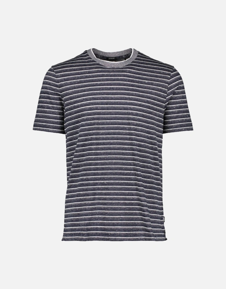 Hugo Mens Striped T-shirt Navy