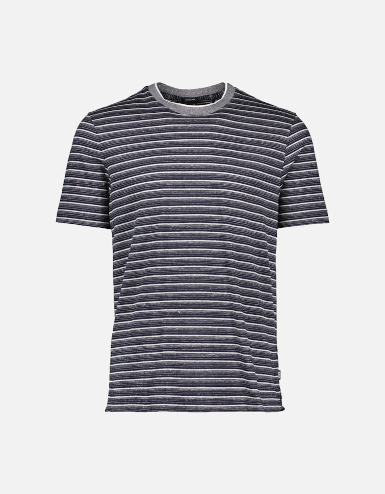 Mens Striped T-shirt Navy