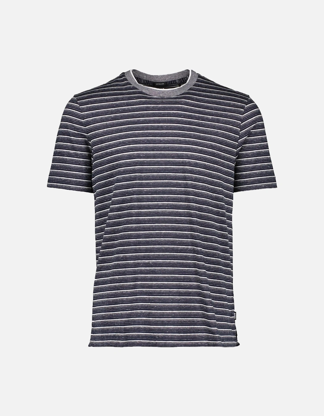 Hugo Mens Striped T-shirt Navy, 4 of 3
