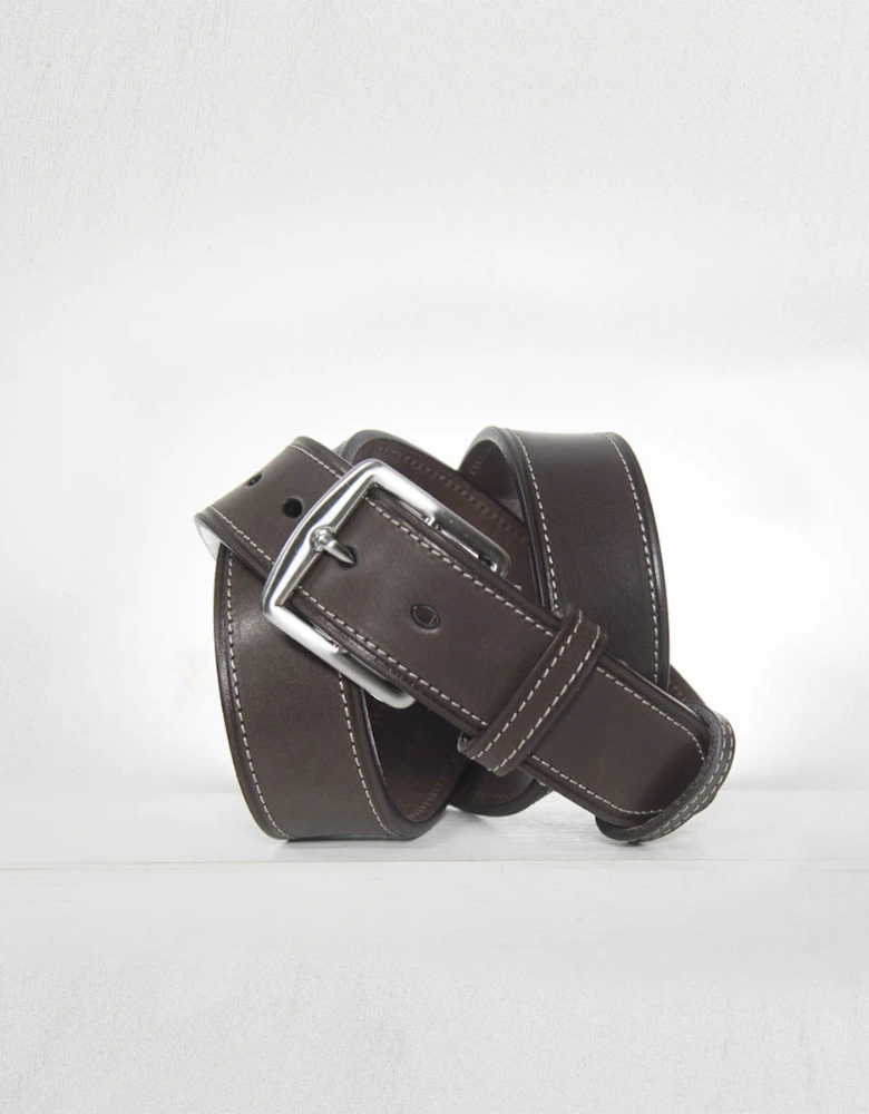 Andersons Classic Leather Bridle Stitched Belt - Brown 3.5 cm