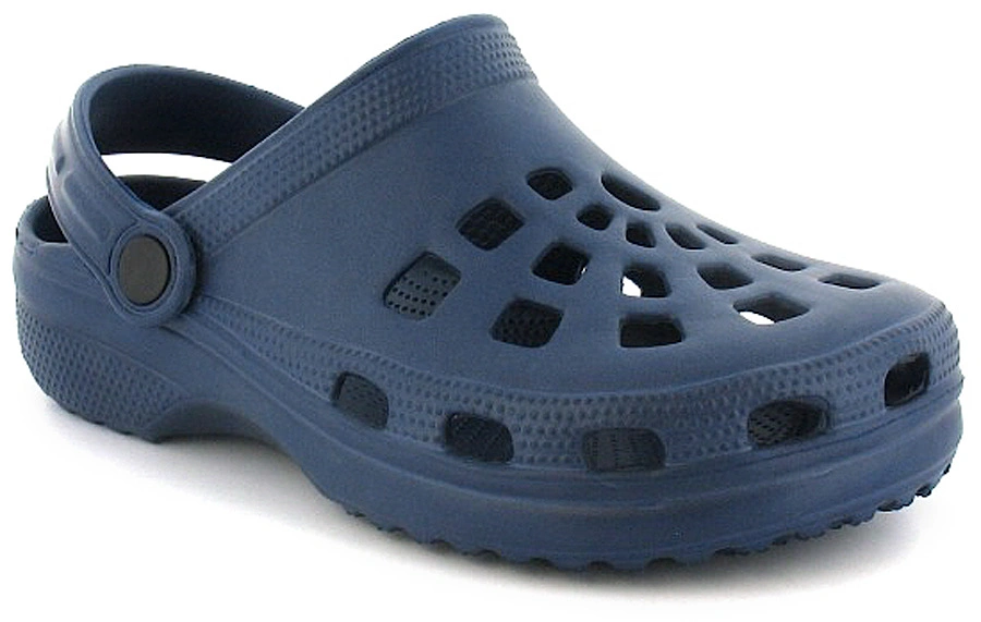 Childrens Clog Beach Sandals Pop Back Strap blue UK Size, 6 of 5