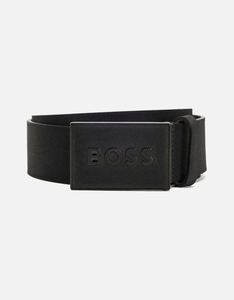 Mens Boss Icon Logo Belt Black