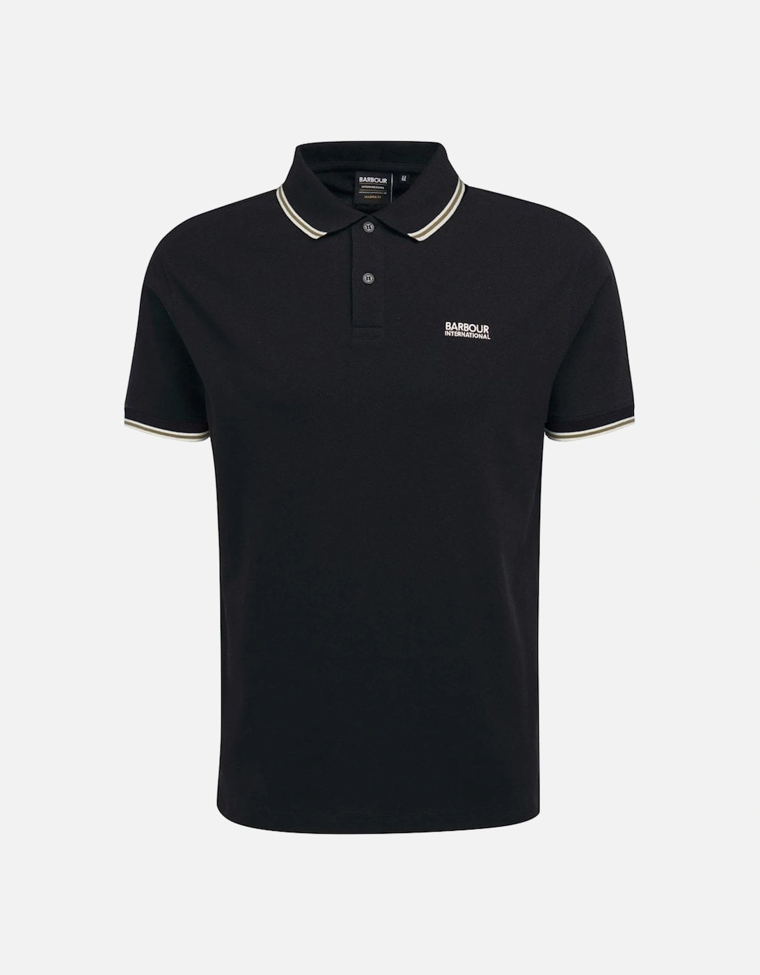Men's Black Rider Tipped Polo Shirt, 5 of 4