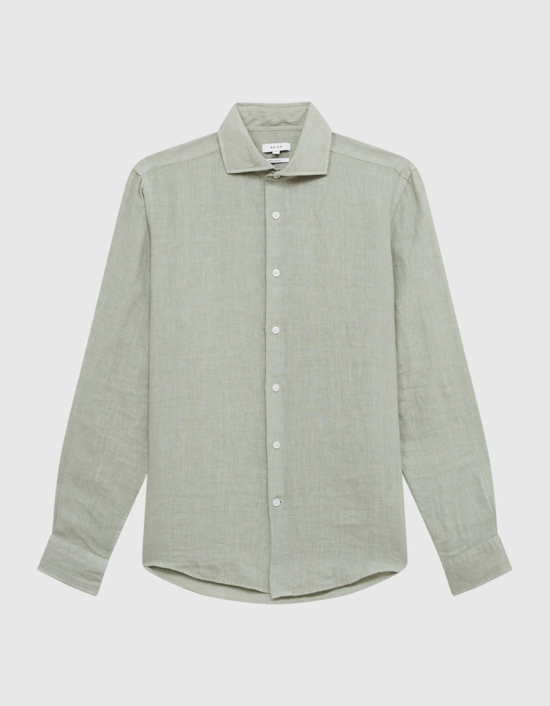 Linen Button-Through Shirt