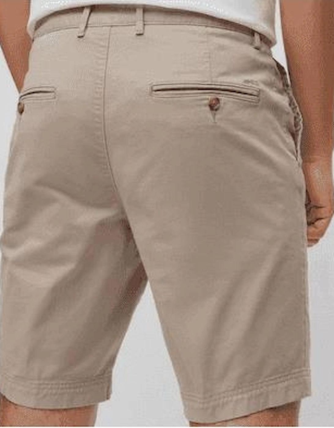 SLICE-SHORT Open Beige Slim Fit Chino Shorts