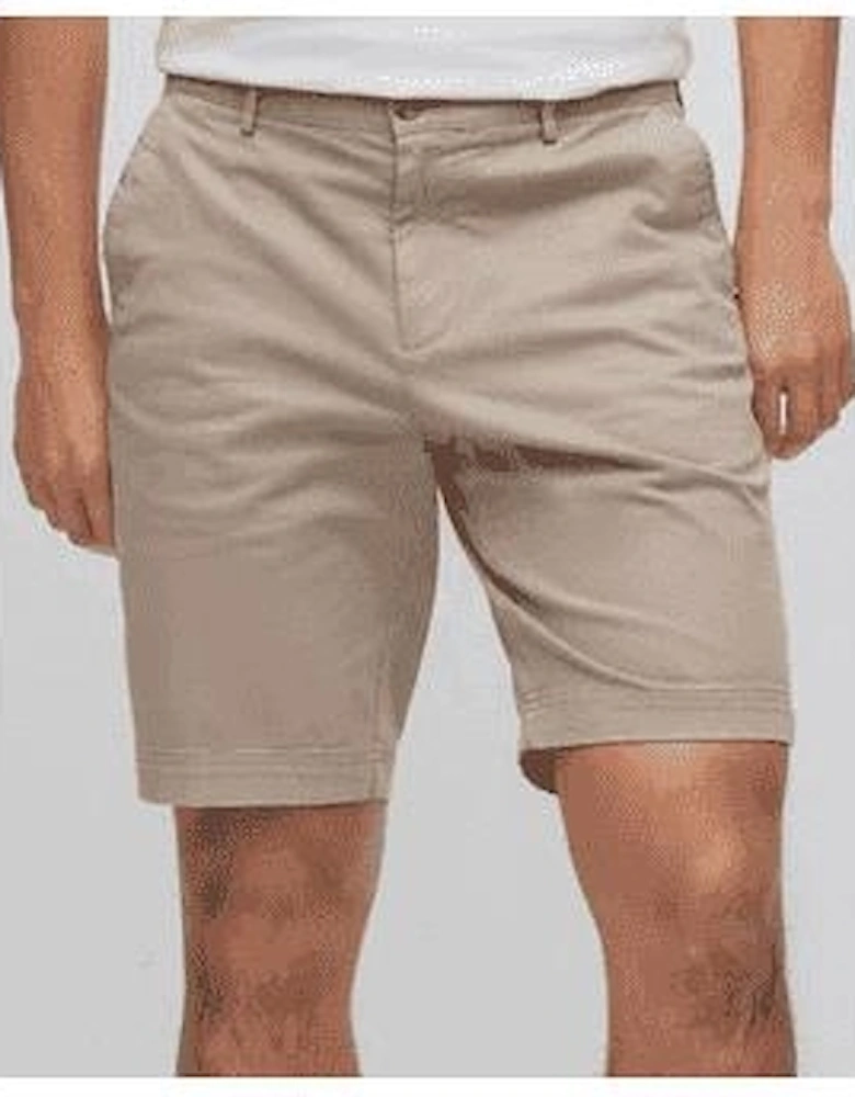 SLICE-SHORT Open Beige Slim Fit Chino Shorts