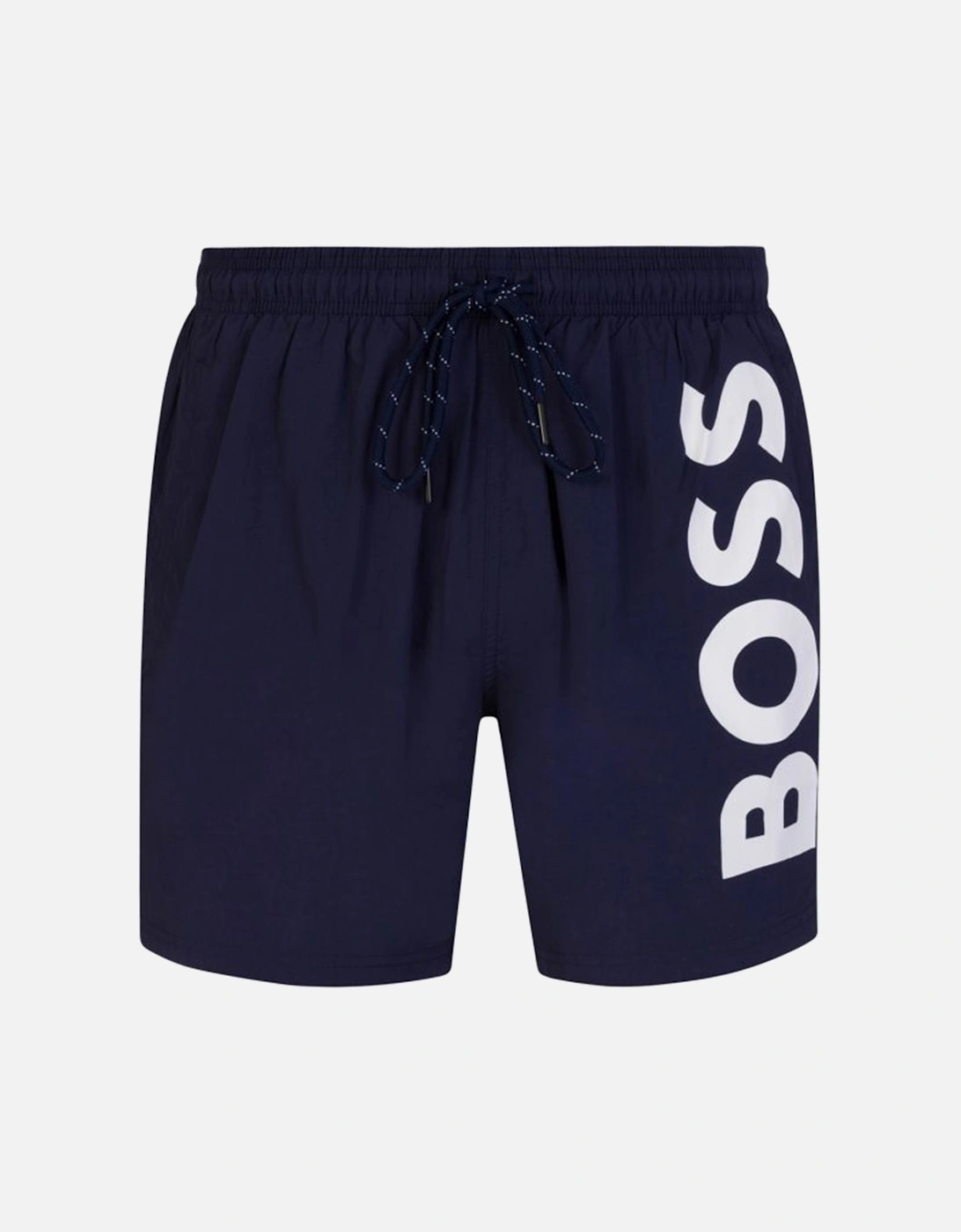 Mens Logo Swim Shorts Navy, 4 of 3