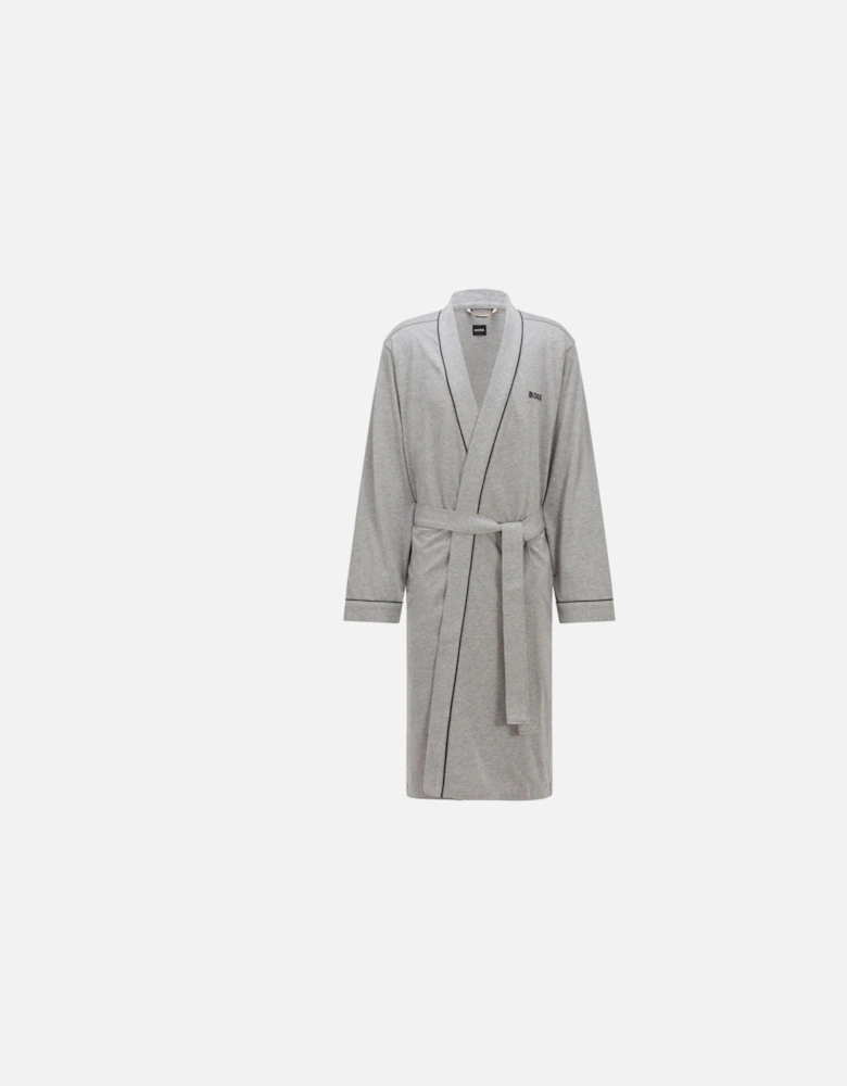 Mens Chest Logo Robe Grey