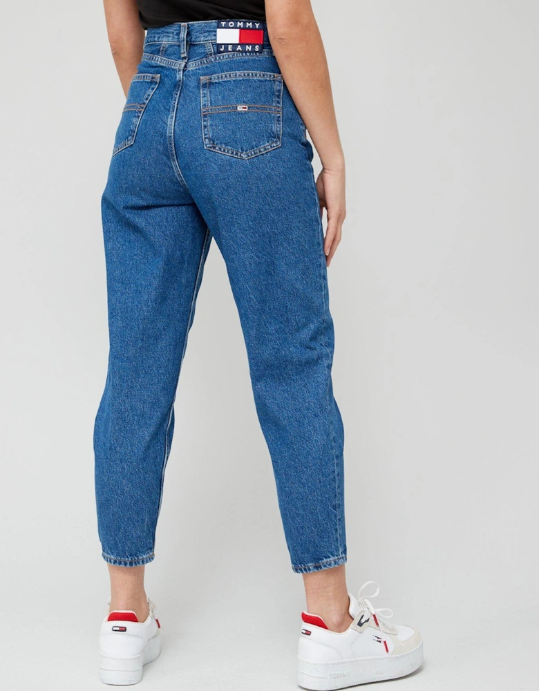 Tapered Mom Jeans - Blue